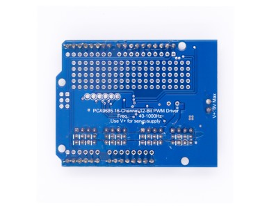 Shield driver de servos 16 canais PWM 12 bits com interface I2C PCA9685 para Arduino - Imagem 5