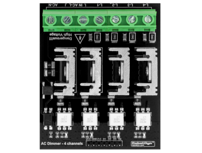 M&oacute;dulo dimmer AC 4 canais, n&iacute;vel l&oacute;gico PWM 3.3V/5V, 50/60Hz, 110V/220V - Imagem 3