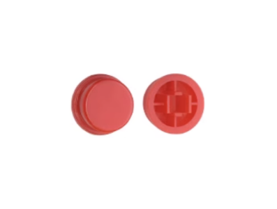 Capa redonda vermelha para switch t&aacute;til quadrado 12 x 12 x 7,3 mm - Imagem 1