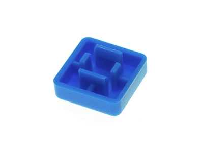 Capa quadrada azul para interruptor t&aacute;til 12 x 12 x 7,3 mm - Imagem 1