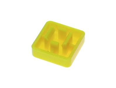Capa quadrada amarela 12&times;12&times;7,3 mm para switch t&aacute;til - Imagem 1