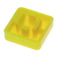 Capa quadrada amarela 12&times;12&times;7,3 mm para switch t&aacute;til