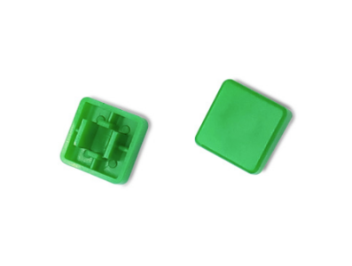 Capa quadrada verde para switch t&aacute;til 12&times;12&times;7,3 mm - Imagem 1