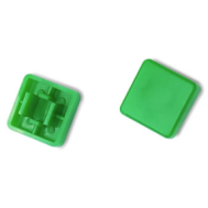 Capa quadrada verde para switch t&aacute;til 12&times;12&times;7,3 mm