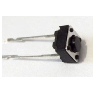 Interruptor t&aacute;til 6&times;6&times;5 mm 2 pinos, terminais longos com gancho para fita