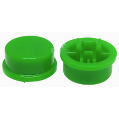 Capa redonda verde para switch t&aacute;til quadrado 6x6x7,3 mm