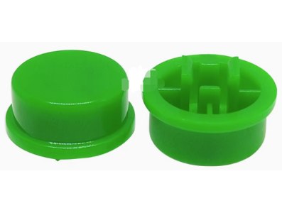 Capa redonda verde para switch t&aacute;til quadrado 6x6x7,3 mm - Imagem 1
