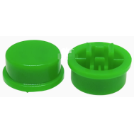 Capa redonda verde para switch t&aacute;til quadrado 6x6x7,3 mm