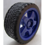 Roda azul 65 mm para carro rob&oacute;tico inteligente