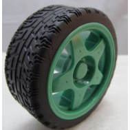 Roda verde 65 mm para rob&ocirc; Smart Car