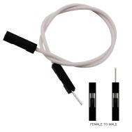 Fio Dupont 1 pino 24 AWG macho para f&ecirc;mea 20 cm cores sortidas