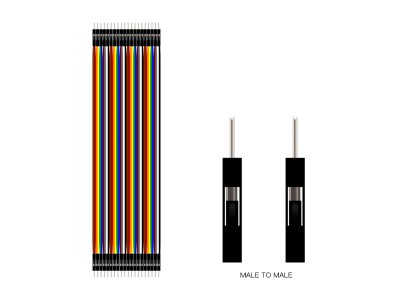 Cabo Dupont macho-macho 40 pinos 20 cm 24 AWG - Imagem 2