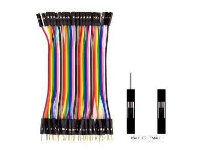 Cabo Dupont macho para f&ecirc;mea 40 pinos 10 cm 24 AWG - Imagem 1
