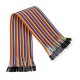 Fita Dupont 40 pinos macho para f&ecirc;mea 30 cm 24 AWG para placas Arduino - Thumb - 3