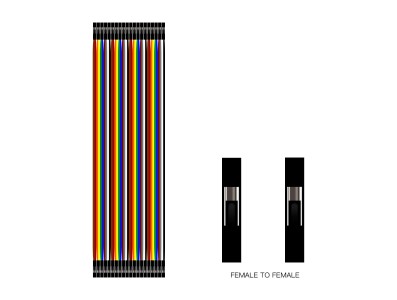 Linha Dupont f&ecirc;mea-f&ecirc;mea 40 pinos 40 cm 24 AWG - Imagem 3