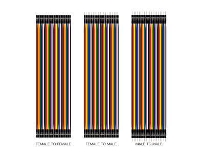 Linha Dupont f&ecirc;mea-f&ecirc;mea 40 pinos 40 cm 24 AWG - Imagem 1