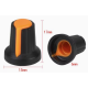 Bot&atilde;o rotativo laranja para potenci&ocirc;metro, furo interno 6 mm, externo 15 x 17 mm - Thumb - 7