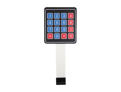 Teclado matricial 4x4 de membrana (keypad) 16 teclas - Imagem 1