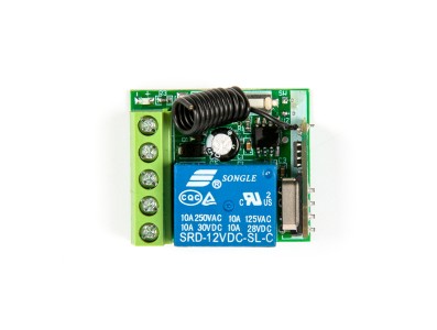 M&oacute;dulo Rel&eacute; 1 Canal 12V 315 MHz com Controle Remoto Sem Fio - Imagem 1