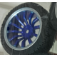 Roda 65 mm azul e prata aro 12 para Smart Car rob&oacute;tico - Thumb - 1