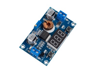 M&oacute;dulo conversor DC-DC step-down ajust&aacute;vel XL4015 5A 75W com volt&iacute;metro com display digital de 3 bits - Imagem 3