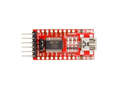 Cabo USB para TTL serial com chip FT232RL/FT232, conector Mini USB - Imagem 1