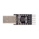 M&oacute;dulo conversor CP2102 USB 2.0 para UART TTL 6 pinos preto - Thumb - 2