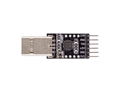M&oacute;dulo conversor CP2102 USB 2.0 para UART TTL 6 pinos preto - Imagem 2