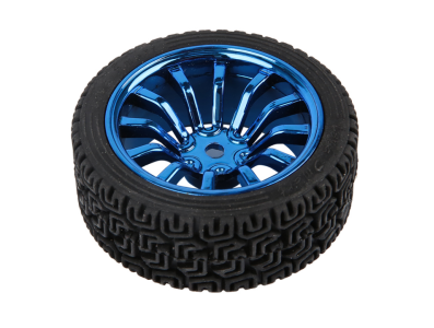 Roda Azul 65 mm Aro 12 Carro Rob&ocirc; Smart - Imagem 1
