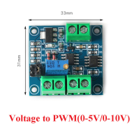 M&oacute;dulo conversor de tens&atilde;o para PWM 0 a 5V / 0 a 10V, sa&iacute;da PWM 0 a 100% com sinal digital para anal&oacute;gico ajust&aacute;vel