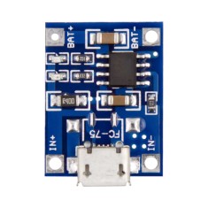 Placa de carregador de bateria LiPo TP4056/TC4056 1A com conector Micro USB