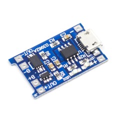 Placa de carregamento TP4056 1A para bateria 18650 LiPo 3,7 a 4,2 V Micro USB com prote&ccedil;&atilde;o de corrente