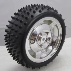 Roda prata 85 mm grande Smart Car rob&oacute;tico, largura da superf&iacute;cie 38 mm