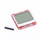 Shield LCD Nokia 5110 84x48 Vermelho com Backlight Azul para Arduino - Thumb - 1