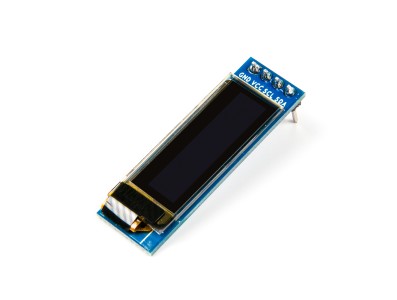 M&oacute;dulo Display OLED/LCD azul 0,91 polegada 128x32 I2C/IIC serial para Arduino com GND VCC - Imagem 1