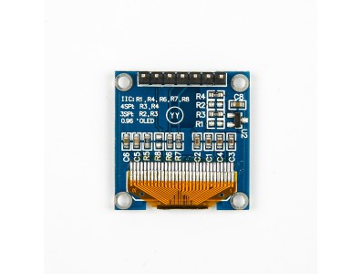 M&oacute;dulo OLED SPI 0,96" azul 7 pinos com pino CS, GND e VCC para Arduino - Imagem 1