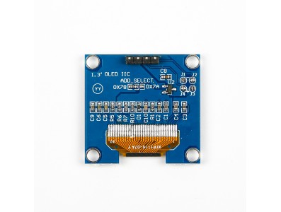 M&oacute;dulo OLED/LCD branco 1,3" I2C (IIC) 4 pinos GND VCC para Arduino - Imagem 1