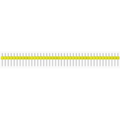 Header de pinos macho 1x40 2,54 mm amarelo