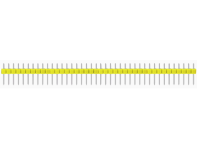 Header de pinos macho 1x40 2,54 mm amarelo - Imagem 1