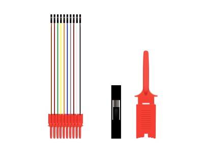 10 unidades clipes de gancho de teste 20 cm USB Saleae 24 MHz 8 canais 10 vias - Imagem 1