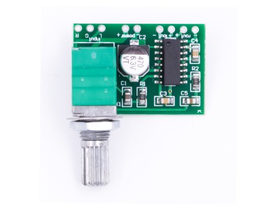 Placa amplificadora digital mini PAM8403 5V com potenci&ocirc;metro com chave e alimenta&ccedil;&atilde;o via USB - Imagem 1