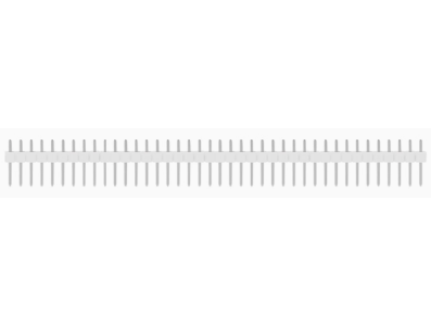 Header macho 1x40 2,54 mm branco, fileira &uacute;nica - Imagem 1