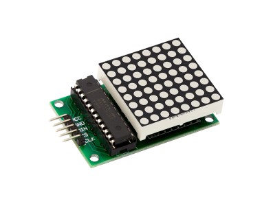 M&oacute;dulo de matriz de LEDs MAX7219 com cabo (vermelho) - Imagem 2