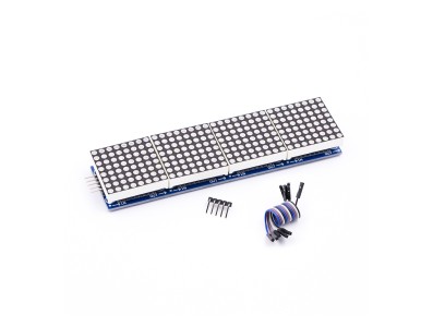 M&oacute;dulo Matriz de Pontos 4 em 1 MAX7219 para Arduino, luz vermelha - Imagem 1