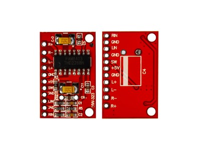 Mini amplificador digital de pot&ecirc;ncia 3W canal duplo PAM8403 vermelho - Imagem 2
