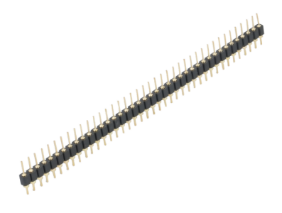 Conector header 1x40 pinos 2,54 mm reto, pinos redondos com banho de ouro de alta qualidade, acess&oacute;rio Arduino - Imagem 1