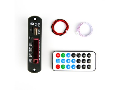 Placa decodificadora MP3 Bluetooth com slot para cart&atilde;o SD, USB, r&aacute;dio FM e decodifica&ccedil;&atilde;o por controle remoto - Imagem 1