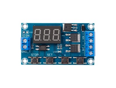 Placa temporizadora com circuito de retardo e duplo MOSFET 12/24V, substitui m&oacute;dulo rel&eacute; - Imagem 1