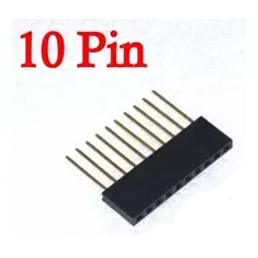 Conector header f&ecirc;mea empilh&aacute;vel 10 pinos 11 mm de altura