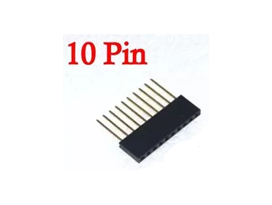 Conector header f&ecirc;mea empilh&aacute;vel 10 pinos 11 mm de altura - Imagem 1